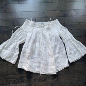 Zara Off Shoulder Linen Top